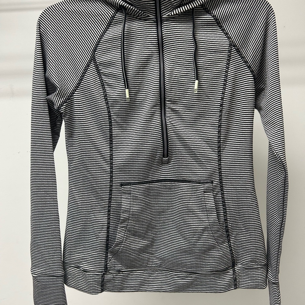 Tangerine Black and White Hoodie